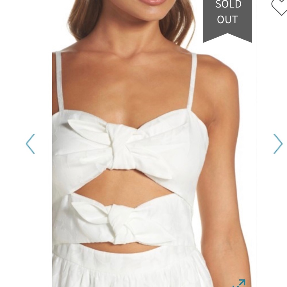NWT Ali & Jay White Cutout Mini Dress Size Medium - Picture 3 of 8